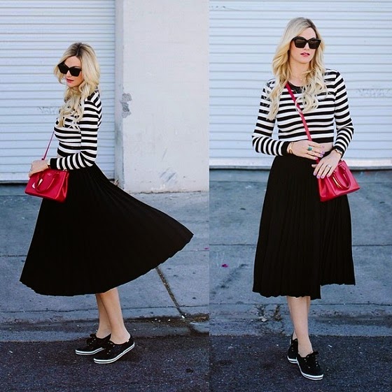 saia rodada com tênis