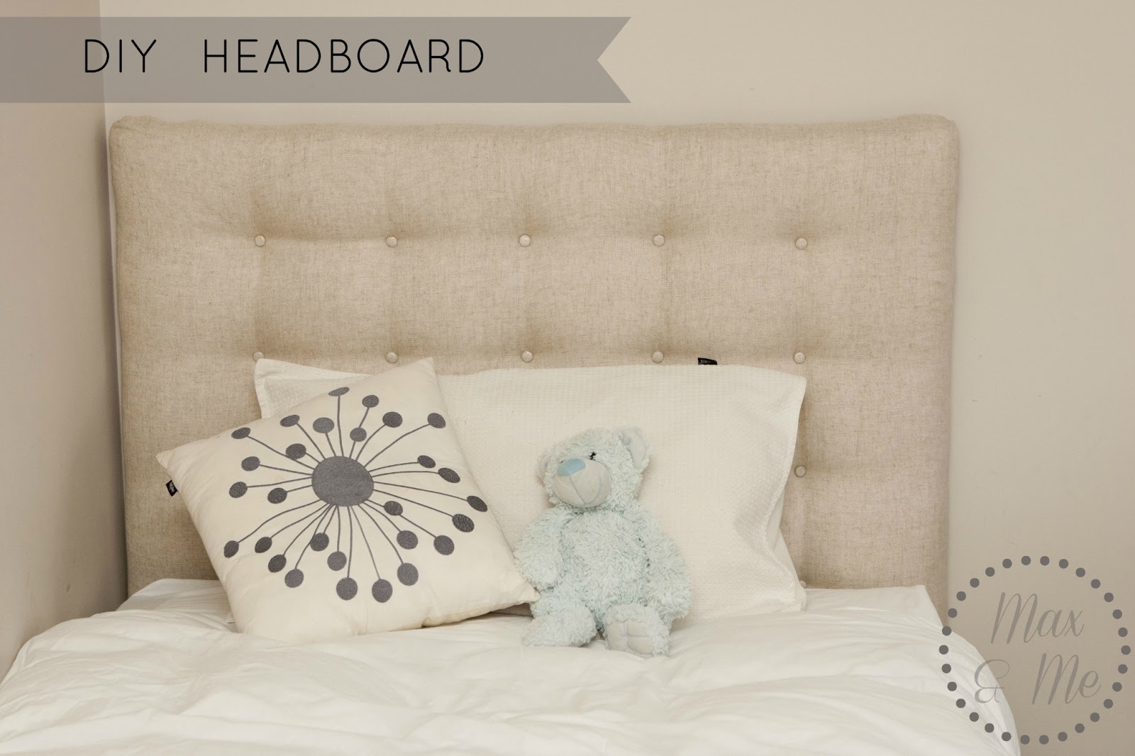 Max Me Diy Headboard And Bed Make Over Diy Headboard And Bed Make Over
