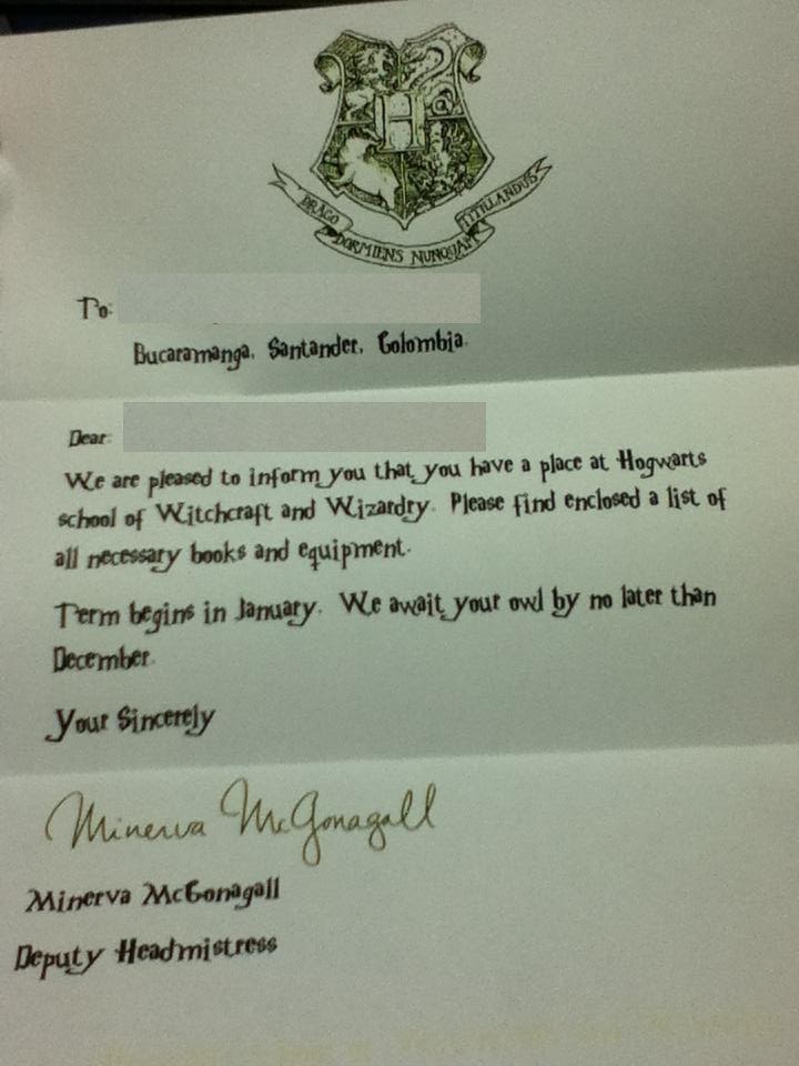 Carta De Aceptacion A Hogwarts Para Imprimir U Soalan Images And