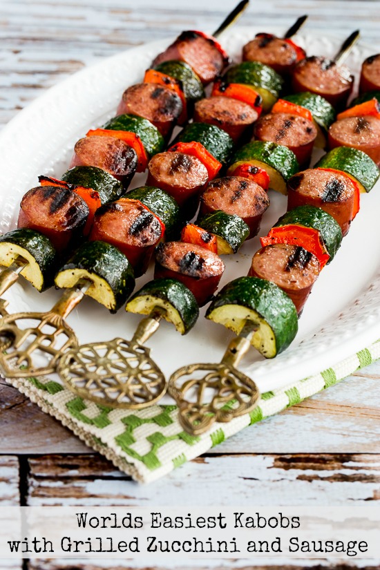 World's Easiest Kabobs with Grilled Zucchini and Sausage