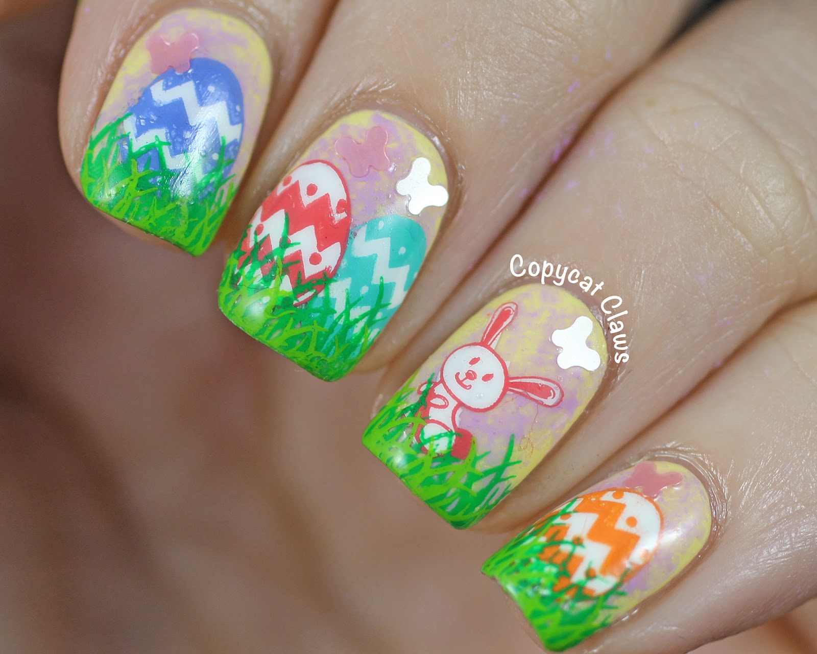 7. Easter Chick Nail Art - wide 9
