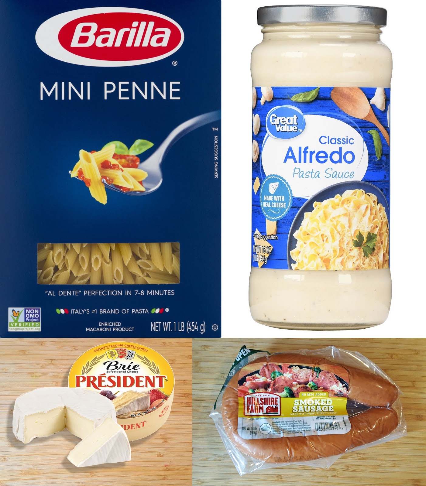 Earl Cooks Etc. Earl Cooks Penne Alfredo with Smoked Sausage & Brie