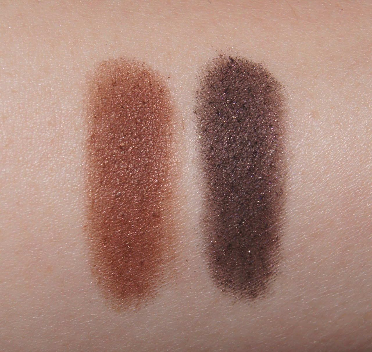 nars cordura eyeshadow duo swatches review shimmery warm bronze charcoal