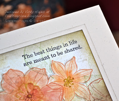 Close up of sentiment from Life Shared by Stampin' Up