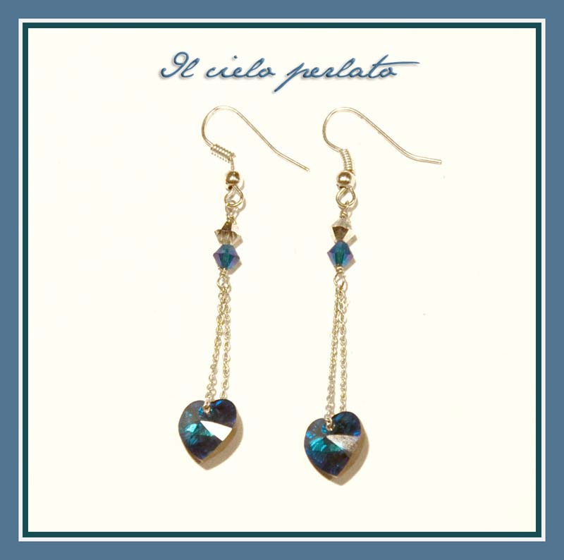 Tappi Per Le Orecchie Fatti A Mano Con Fiori Neri E Blu E Scaglie - Foto 11