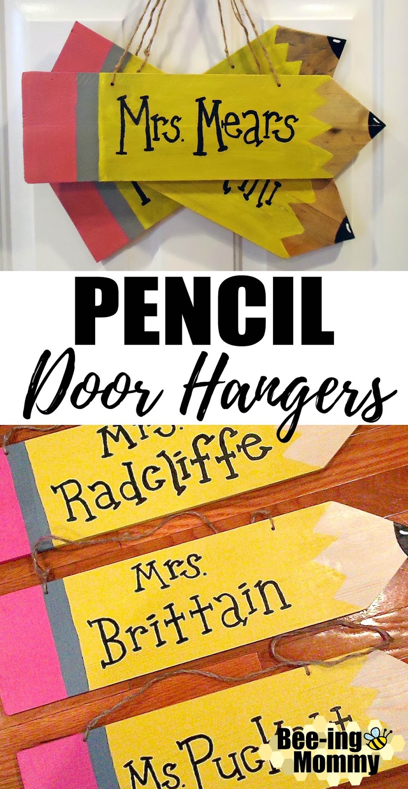 Pencil Door Hanger For Teachers