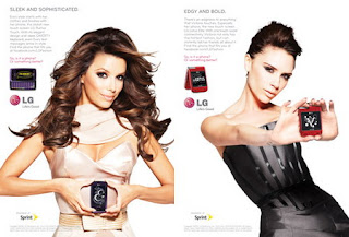 LG teams Up with Victoria Beckham and Eva Longoria Parker to promote LG Lotus Elite and LG Rumor Touch