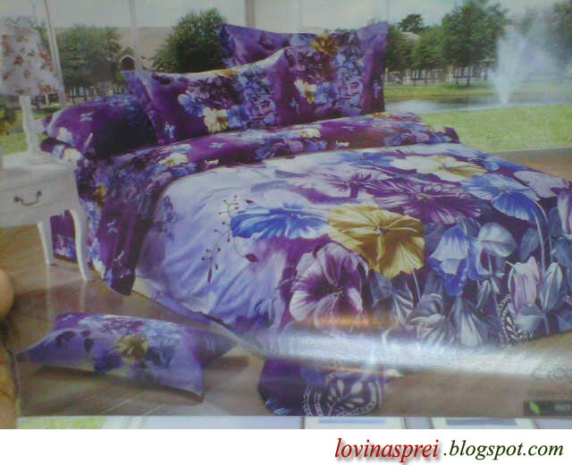 Sprei Motif Bunga Panel BiruCAR 124 Pojok Sprei Jual Sprei Jual