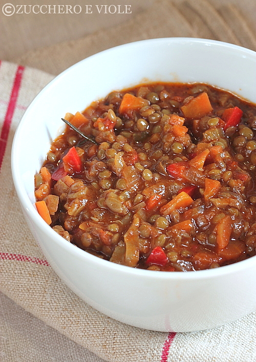 ragù vegetale con lenticchie