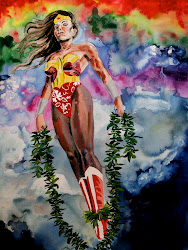 wonder woman shana fine watercolor