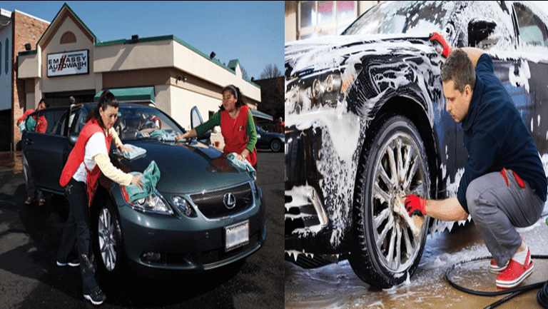 Car wash worker