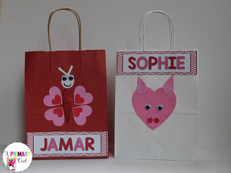 Dollar Store Valentine Treat Bags A Primary Owl