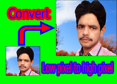 How to convert low pixels to high pixels image in Photoshop