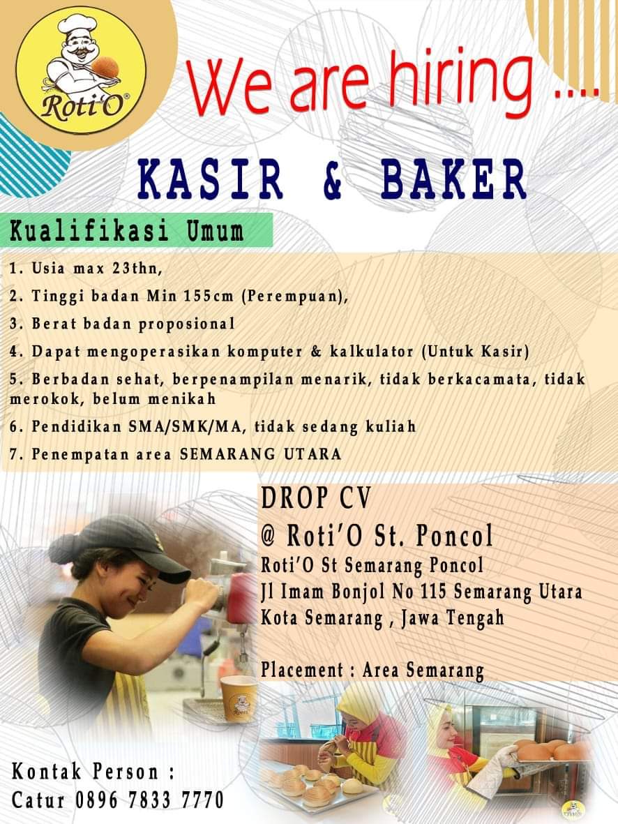 Lowongan Kerja Roti O 2019
