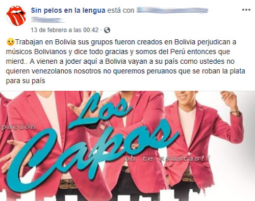 Grupo Los Capos radica en Bolivia