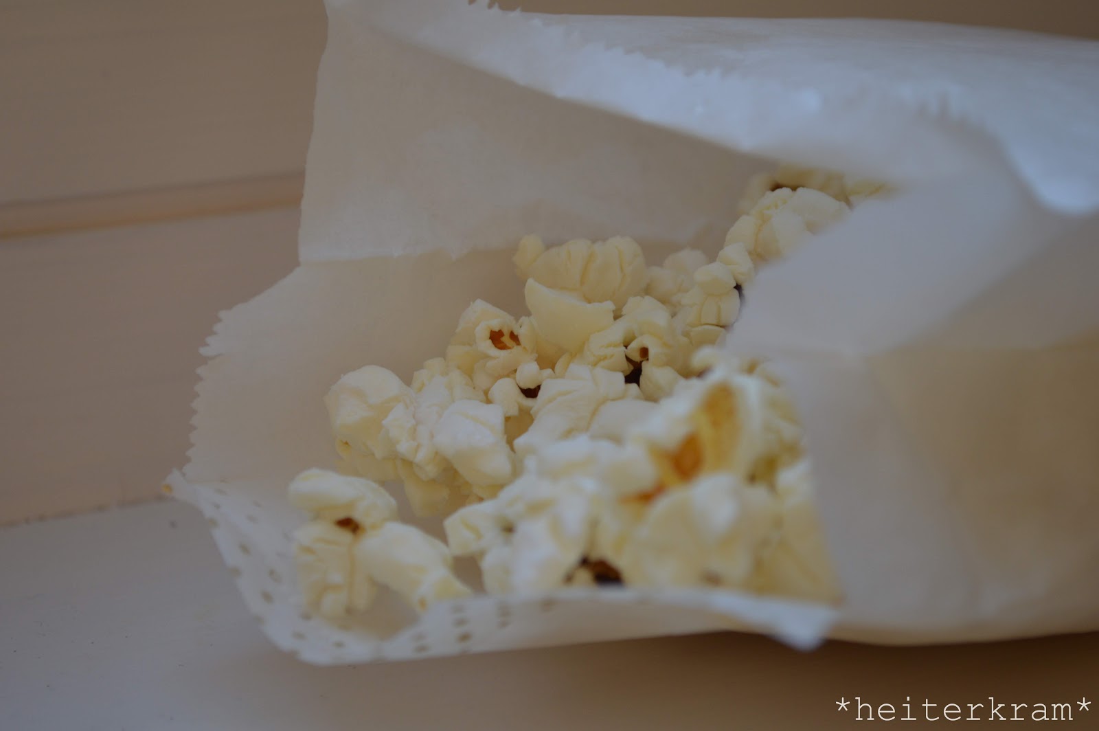 heiterkram: Selbstgemachtes Popcorn aus der Tüte - schnell, einfach
