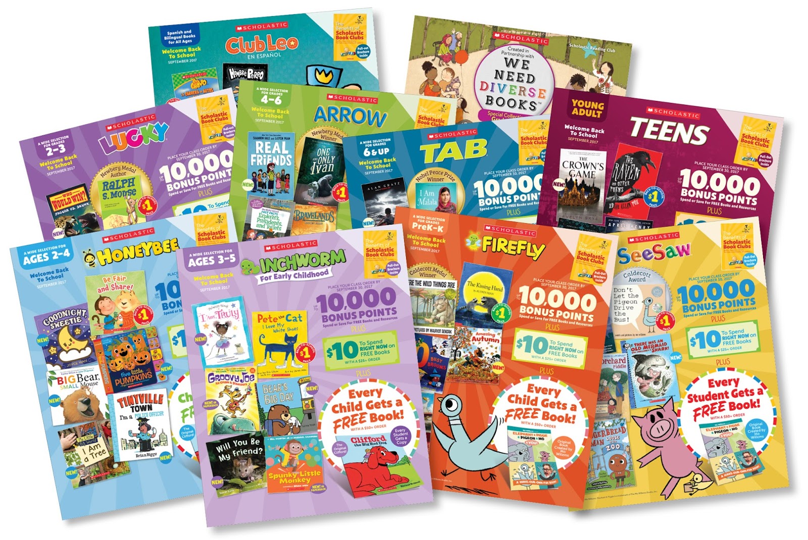 Scholastic Book Club brochures have been given