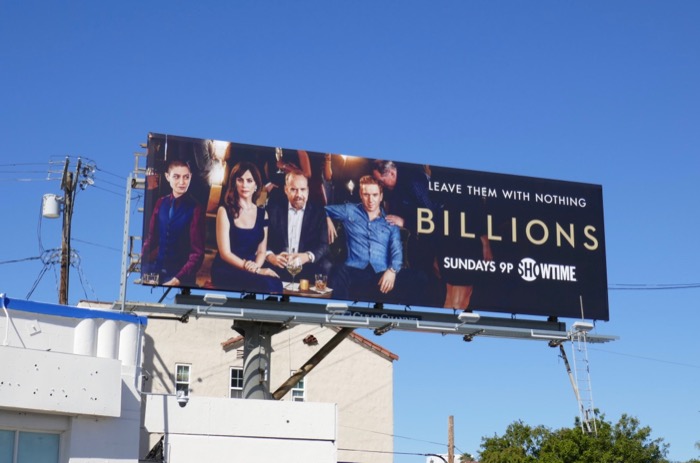 Billions season 4 billboard La Brea Avenue Billions season 4 billboard