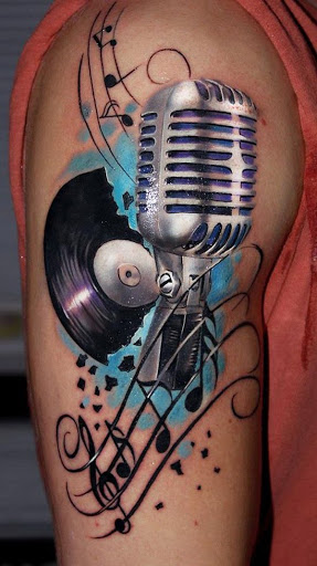 Retro Música Tatuagem