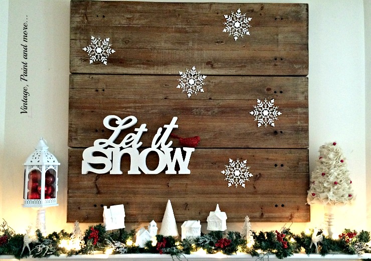 Let It Snow Mantel | Vintage, Paint and more...