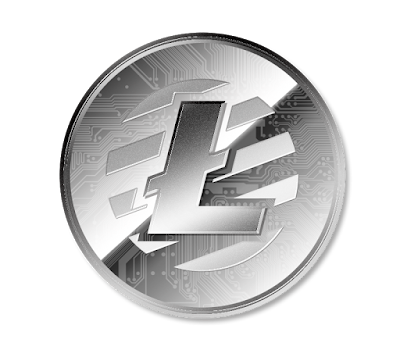 Litecoinのフリー素材（銀貨ver）