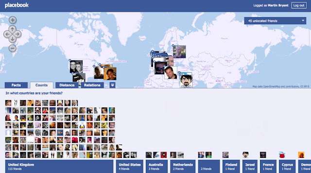 خريطة تقوم بتحديد كل اصدقائك على الفيس بوك