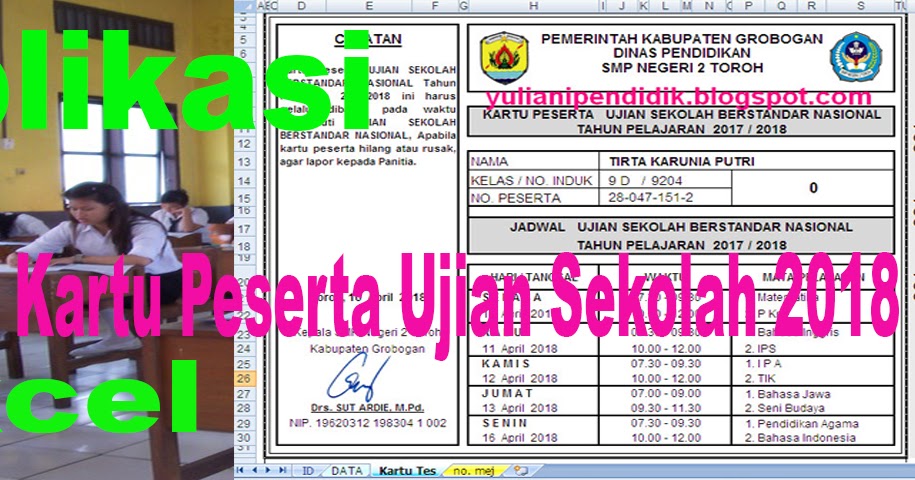 APLIKASI PRAKTIS CETAK KARTU PESERTA UJIAN SEKOLAH DAN