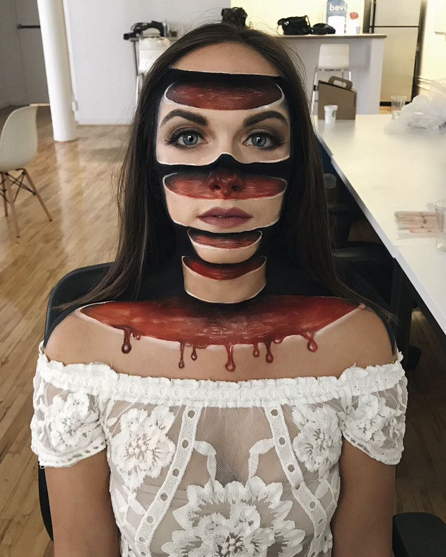 #1 - Woman Gives Up Teaching To Create Optical Illusions With Makeup, And It’s Messing With Our Minds #1 - Woman Gives Up Teaching To Create Optical Illusions With Makeup, And It’s Messing With Our Minds