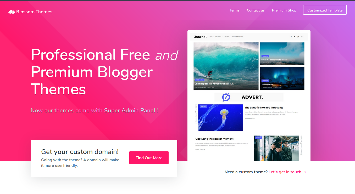 download template blogger premium dari blossomtheme