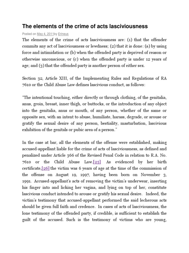 acts of lasciviousness philippin news collections