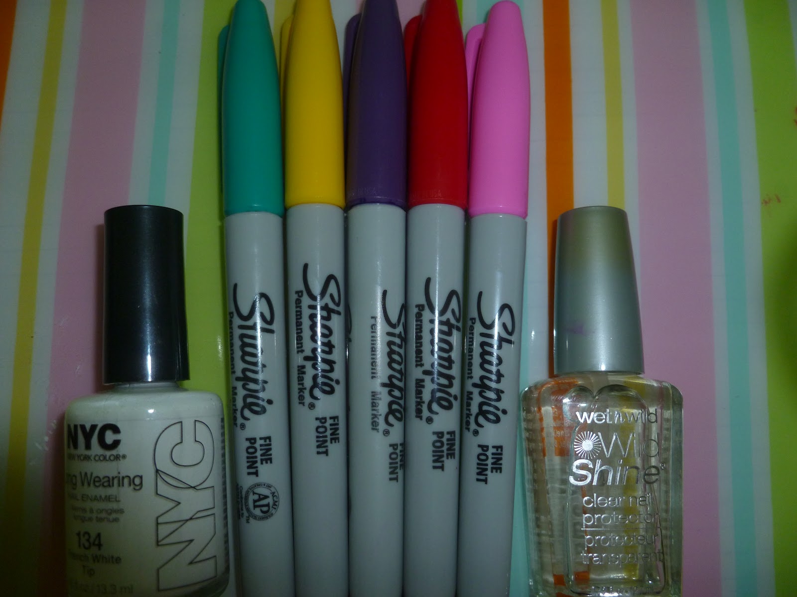 Nailspirations) Sharpie tyedye Nails!