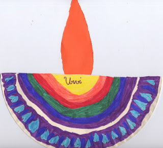 Diwali Paper Lamp Craft For Kids