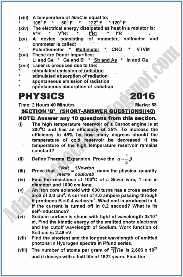 Papers on physics
