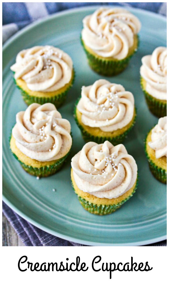 Mini orange vanilla cupcakes with sprinkles Mini orange vanilla cupcakes with sprinkles