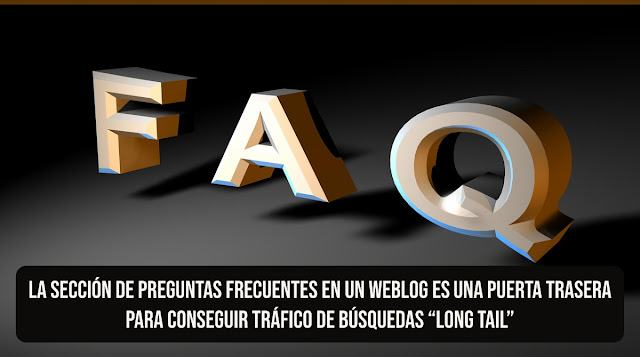Las FAQs son una puerta trasera para conseguir tráfico en las búsquedas "long tail" Publicar preguntas y respuestas en la sección FAQs para conseguir tráfico en búsquedas por voz