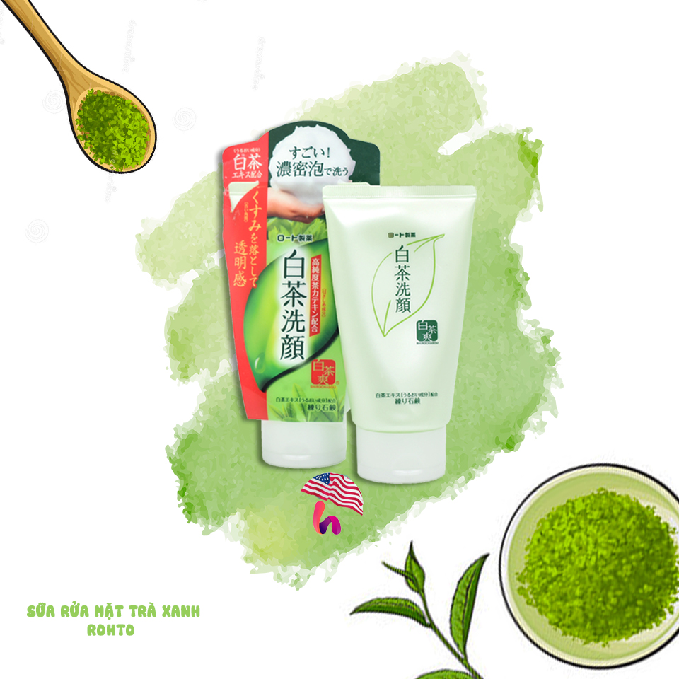 Sữa rửa mặt trà xanh Rohto Green - Hàng Mỹ Xách Tay - Chuyên cung cấp hàng  Mỹ xách tay