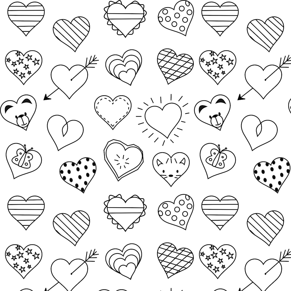Free printable heart coloring page - ausdruckbare ...