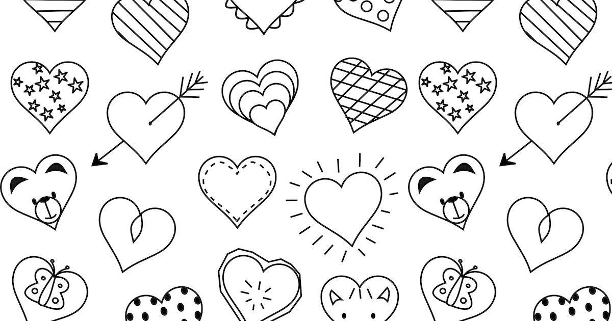 Free printable heart coloring page ausdruckbare