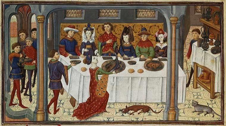 Image result for medieval feasting hall with people