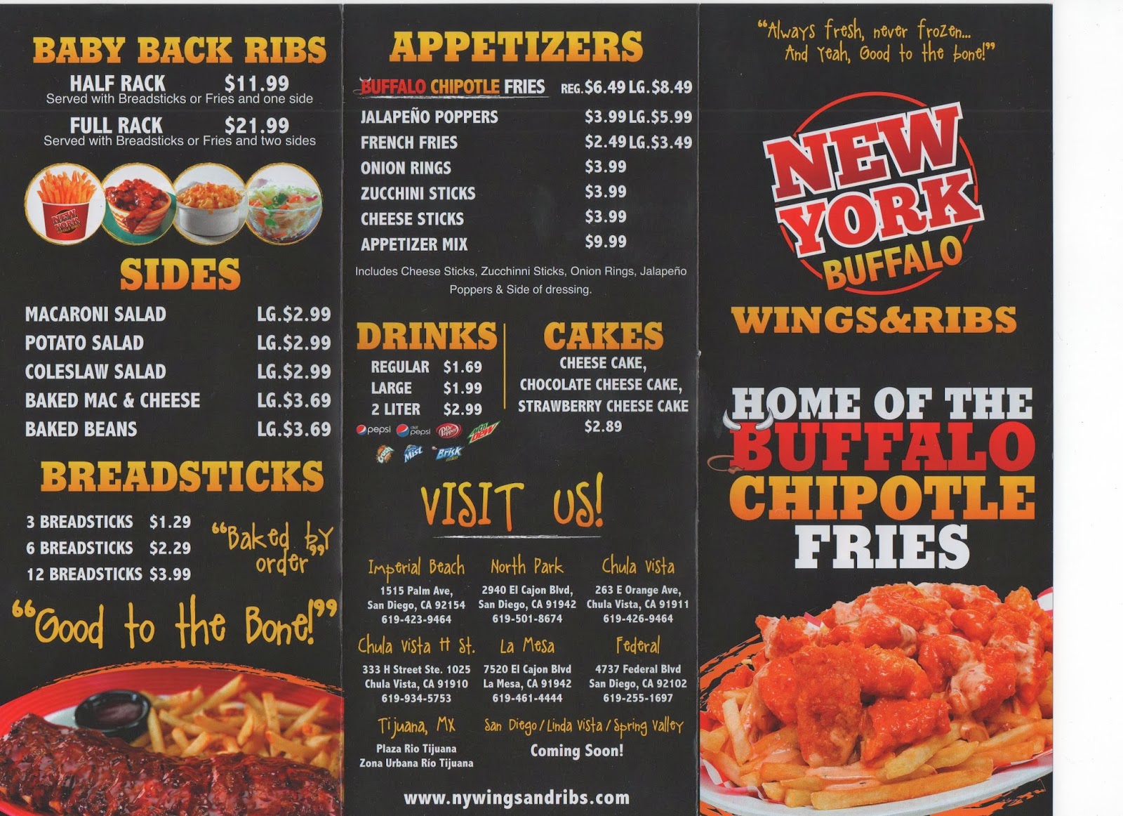 Laura's Food Frenzy New York Buffalo Wings & Ribs latest location in