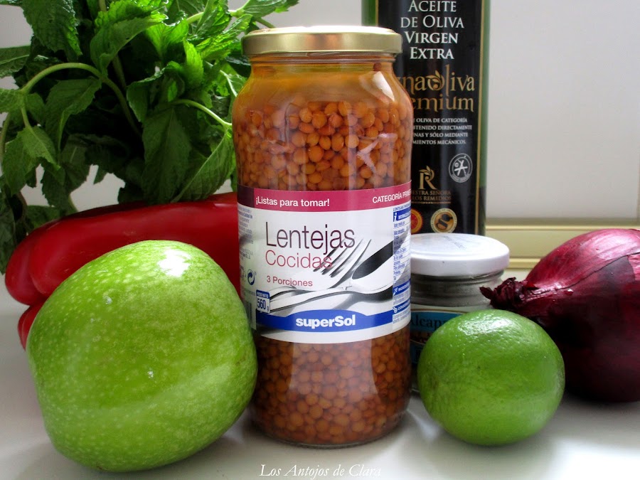 Ingredientes ensalada de lentejas