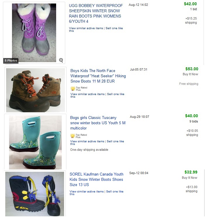 eBay Selling Coach Make Money Selling Children's Winter Clothing