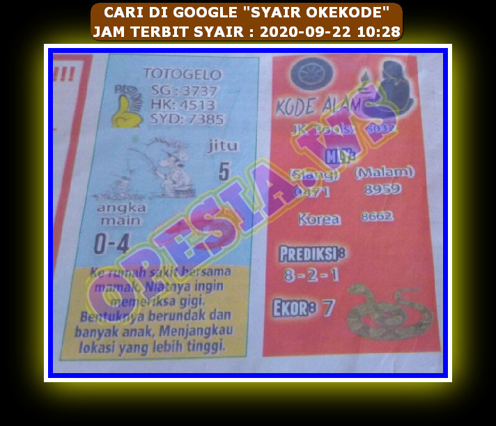 1 New Message Kode Syair Sydney 22 September 2020 Forum Syair Togel Hongkong Singapura Sydney