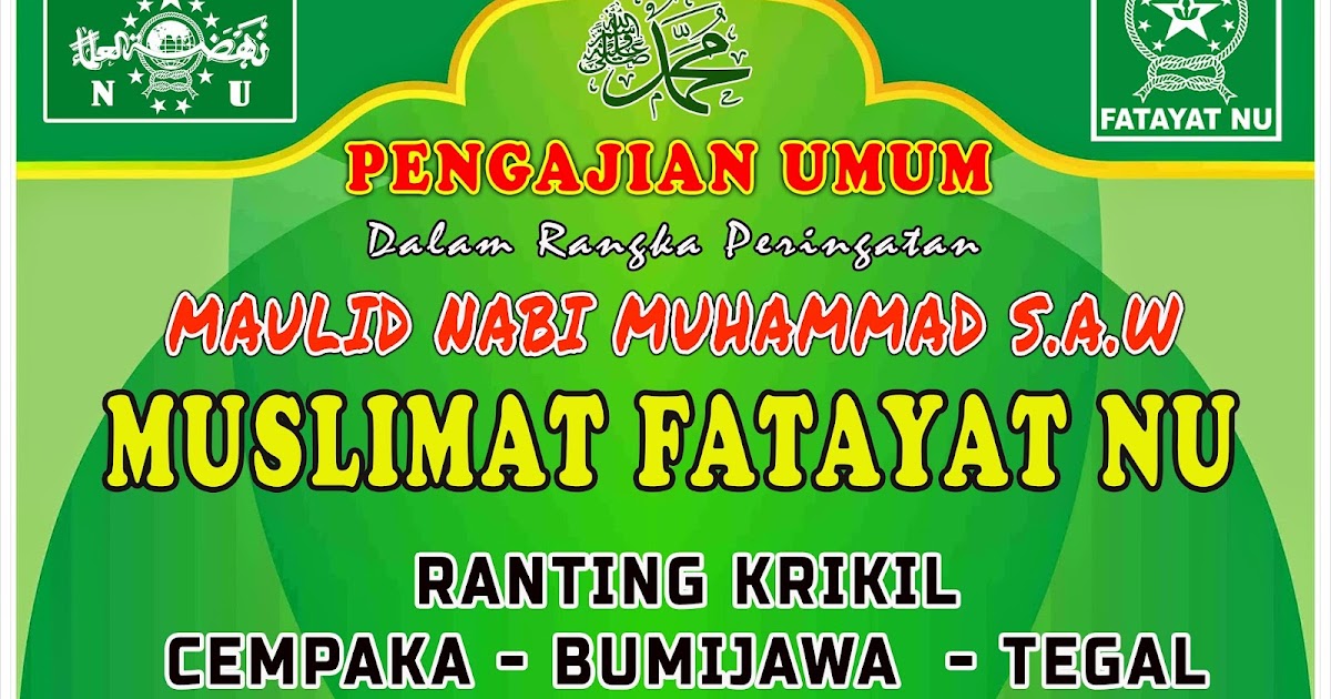 Contoh Baliho Maulid Keren Terbaru