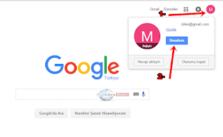 google gmail sifresi degistirme