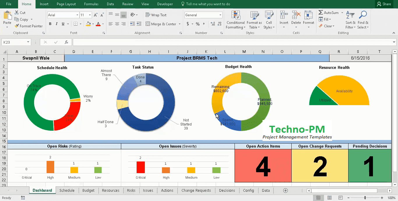 Project Management Templates : Download 24 Templates  Project With Project Portfolio Status Report Template