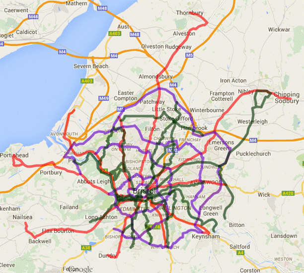 Bikemapper Bristol's Strategic Cycling Network