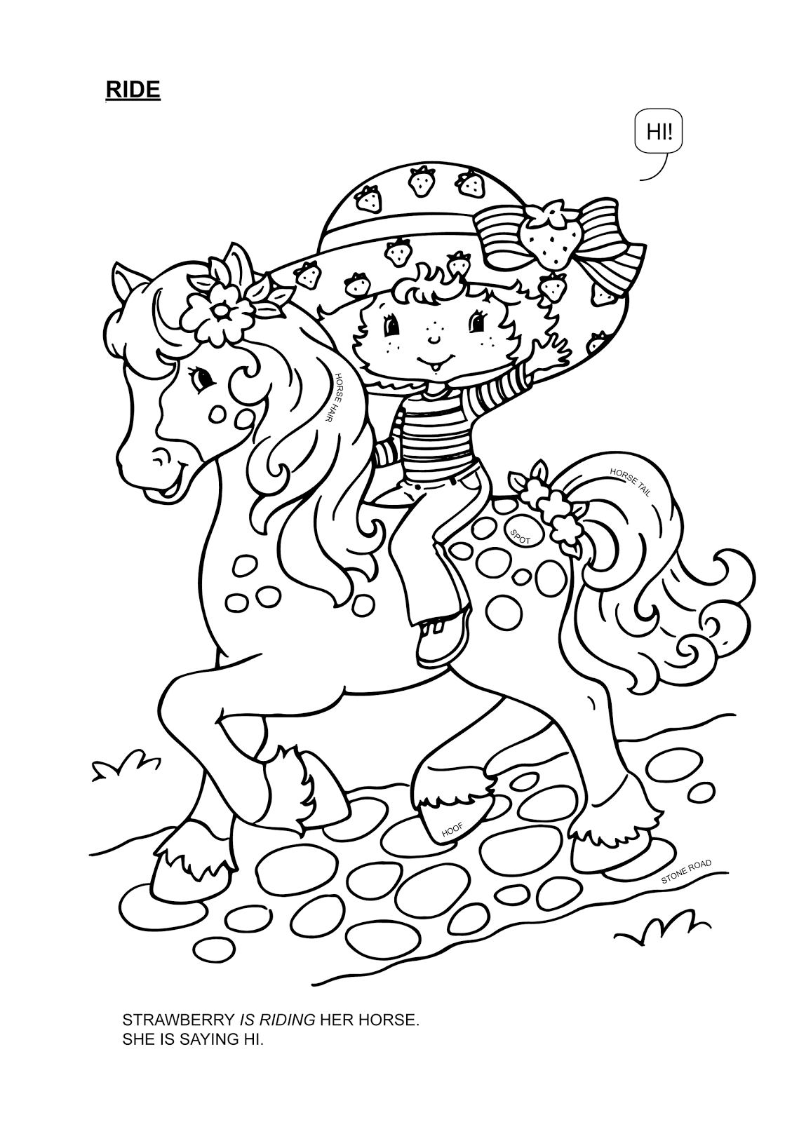Páginas para colorear originales Original coloring pages: Strawberry