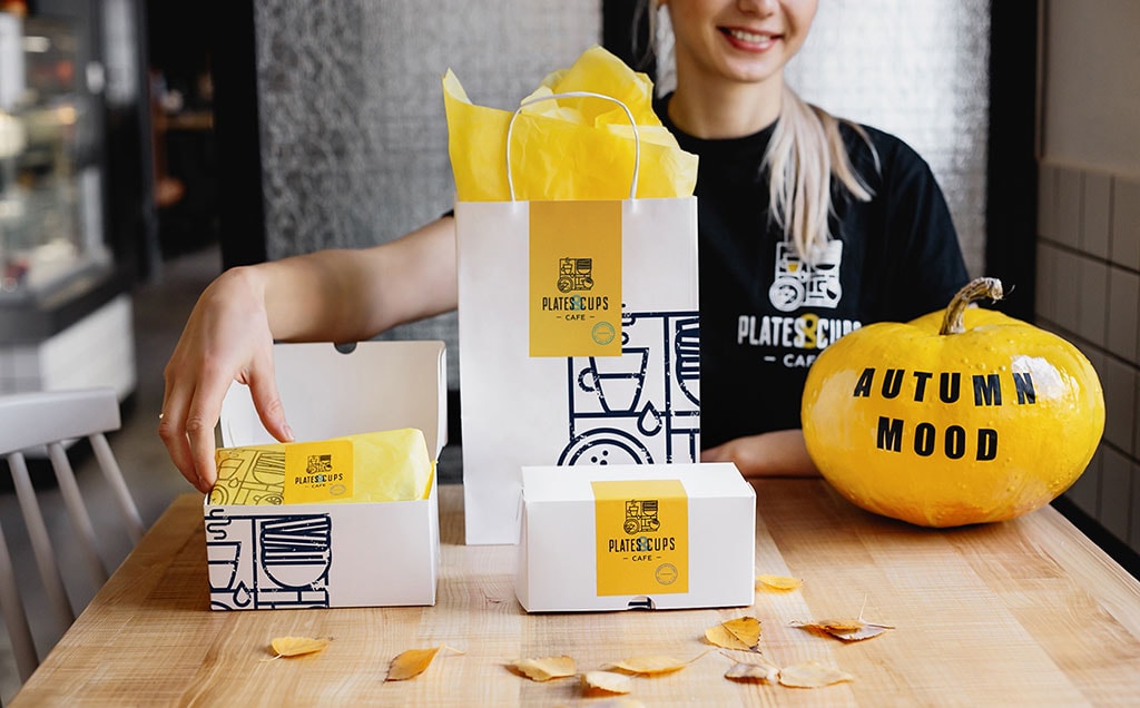Plates Cups Cafe Inspirasi Desain Kemasan Packaging - Plates Cups Cafe