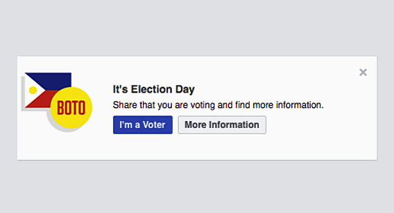 Facebook Im A Voter Button